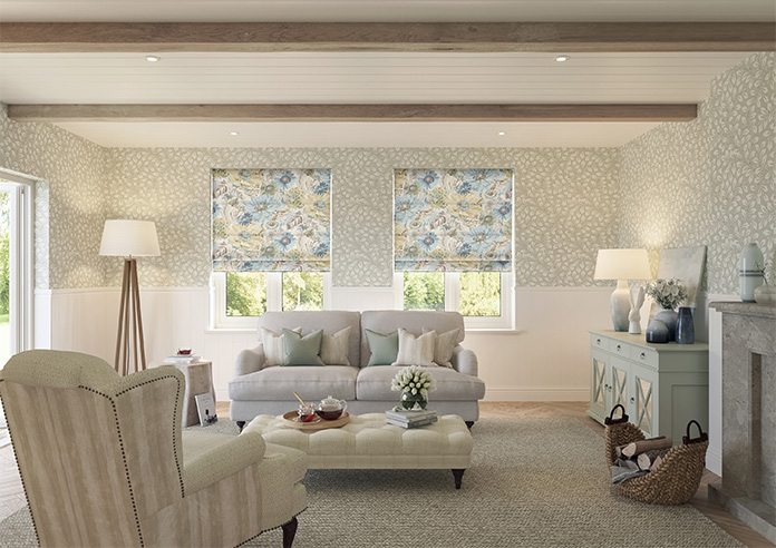 Spring Garden, Seafoam - Roman Blind - Image 8